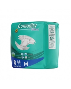 Pañales Adulto Unisex Incontinencia Fuerte Basic Talla M 8 UND
