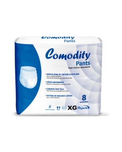 Pañales Adulto Unisex Comodity Pants Incontinencia Fuerte Talla XG 8 UND