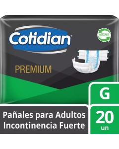 Pañales Adulto Unisex Incontinencia Fuerte Premium Grande 20 UND