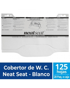 Cobertor de WC Neat Seat Blanco 125 HJS x 20 Pqtes
