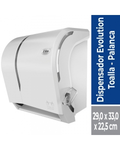Dispensador Toalla de Papel Corte Manual con Palanca Plástico / Blanco