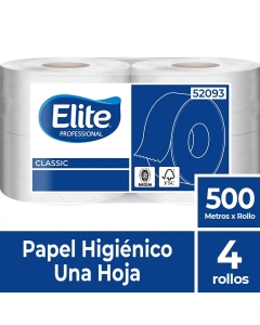 Papel Higiénico Alto Metraje H/S Classic 500 MT x 4 Rollos