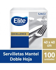 Servilleta Mesa H/D Extra Blanca Excellence 40 x 40 CM 100 HJS x 1 Pqte
