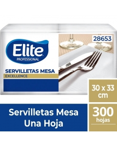 Servilleta Mesa H/S Extra Blanca Excellence 30 x 33 CM 300 HJS x 1 Pqte