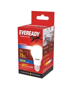 Ampolleta Led Bola E27 10W Eveready - Luz Fría