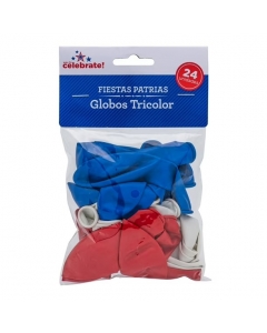 Globos Tricolor 24 UND
