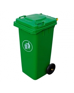 Contenedor de Basura con Tapa 240 LT con 2 Ruedas | Verde