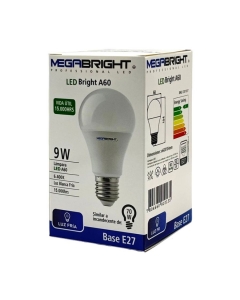Ampolleta Led Bola E27 9W - Luz Fría