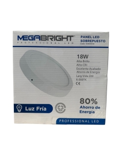 Panel Led Redondo Sobrepuesto 18W 6000°K - Luz Fría