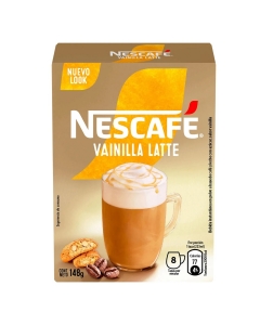 Café Instantáneo Caja Sachet Vainilla Latte 148 GR / 8 Sobres