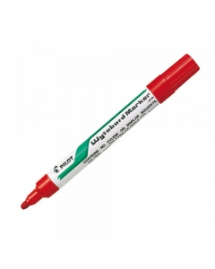 Marcador Pizarra Metálico Recargable Punta Redonda Rojo