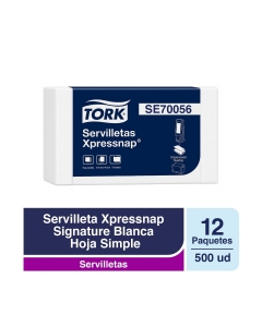 Servilleta Dispensador H/S Universal Xpressnap Signature Blanca 500 HJS x 12 Pqtes