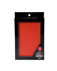 Libreta Mondo 96 HJS 14 x 21 CM color Rojo