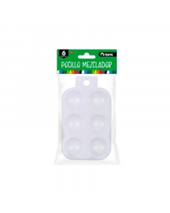 Mezclador Plástico de 6 Cavidades color Blanco