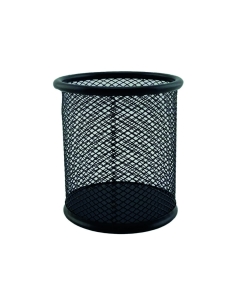 Porta Lápices Malla Metalica Negro