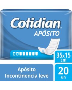 Apósitos Adulto Unisex Incontinencia Leve 35 x 15 CM 20 UND