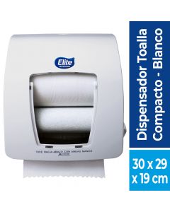 Dispensador Toalla de Papel Corte Automático Compacto Plástico / Blanco