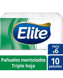 Pañuelos Desechables Hoja Triple Mentolados 10 HJS x 6 Pqtes