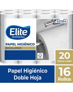 Papel Higiénico Bajo Metraje H/D Extra Blanco Excellence 20 MT x 16 Rollos