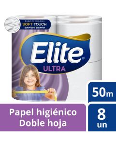 Papel Higiénico Bajo Metraje H/D Ultra 50 MT x 8 Rollos