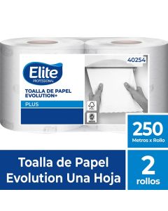 Toalla de Papel Alto Metraje H/S Evolution Plus 250 MT x 2 Rollos