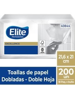 Toalla de Papel Interfoliada H/D Extra Blanca Excellence 200 HJS x 18 Pqtes