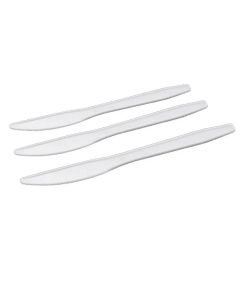 Cuchillos Plásticos Desechables Blancos 100 UND
