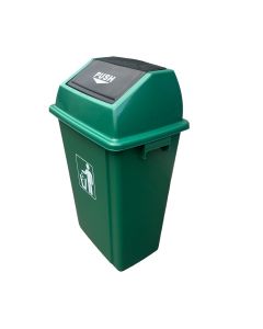 Contenedor de Basura con Tapa Push 60 LT Verde