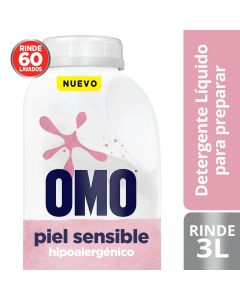 Detergente Líquido Ropa Concentrado Piel Sensible 500 ML para Diluir Rinde 3 LT